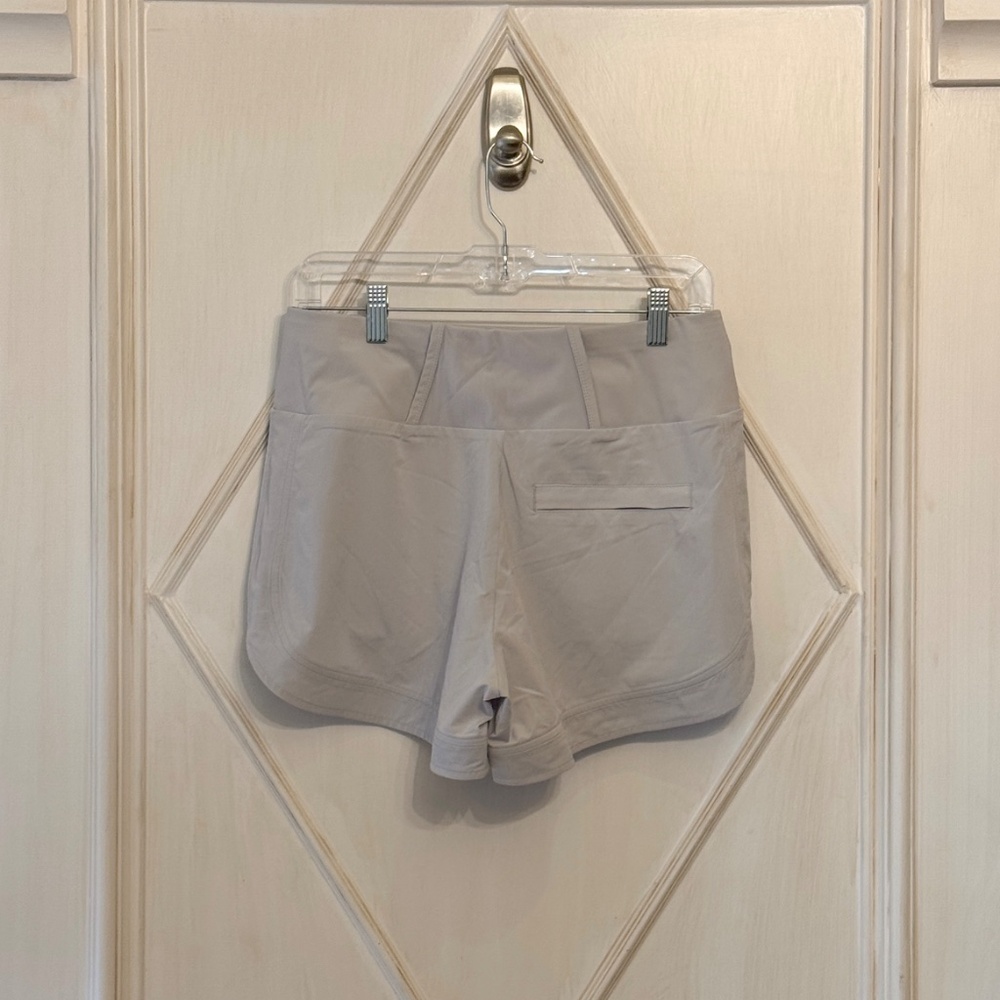 Athleta Light Gray Side Stripe Ascender Running Shorts - Picture 4 of 4